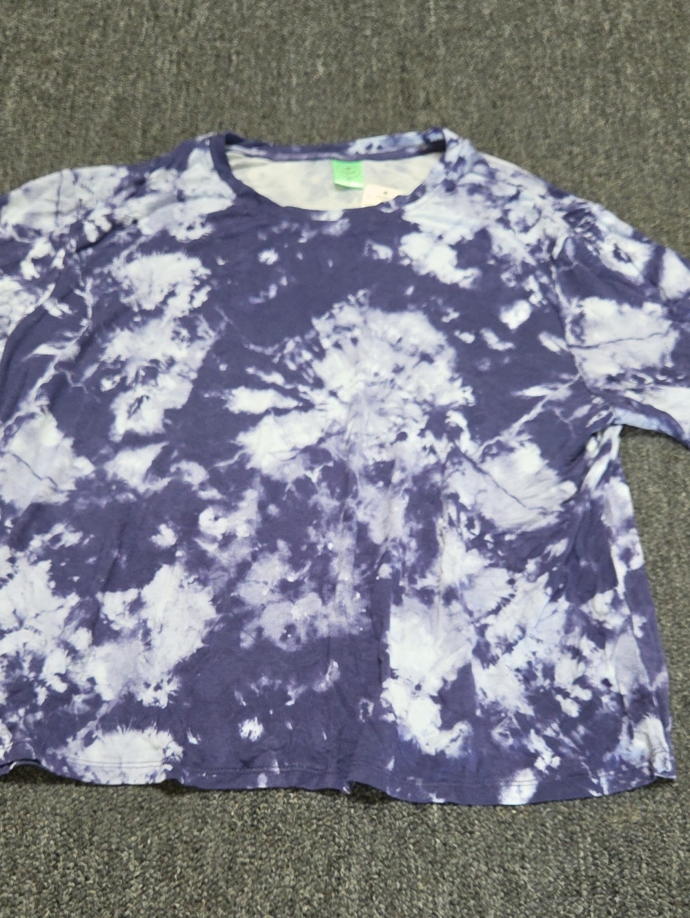 (#4) Honeydew USA Purple and White Tie-Dye Short Sleeve Tee